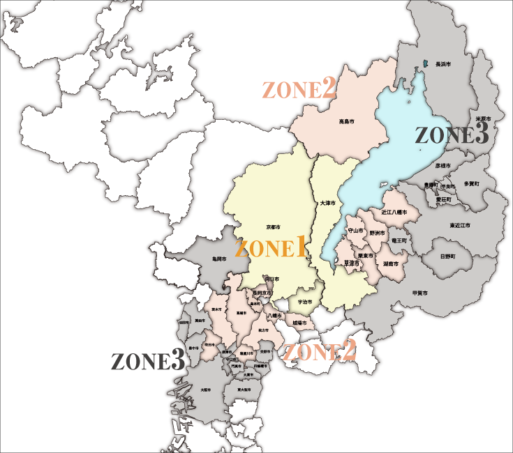 宅配可能エリア地図